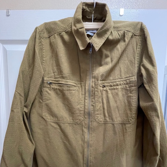 TOPMAN Olive Overshirt - Picture 1 of 3